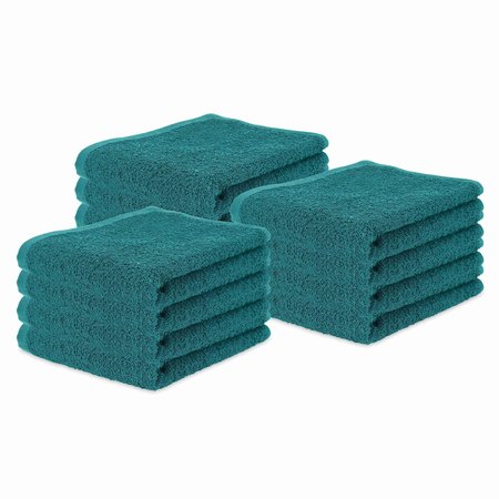 MONARCH Terry Polishing Hand Towel Hunter Green , 12PK N030-HG1627-4